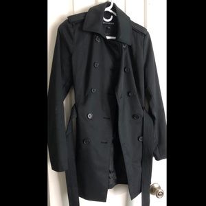 Express Black Trench Coat